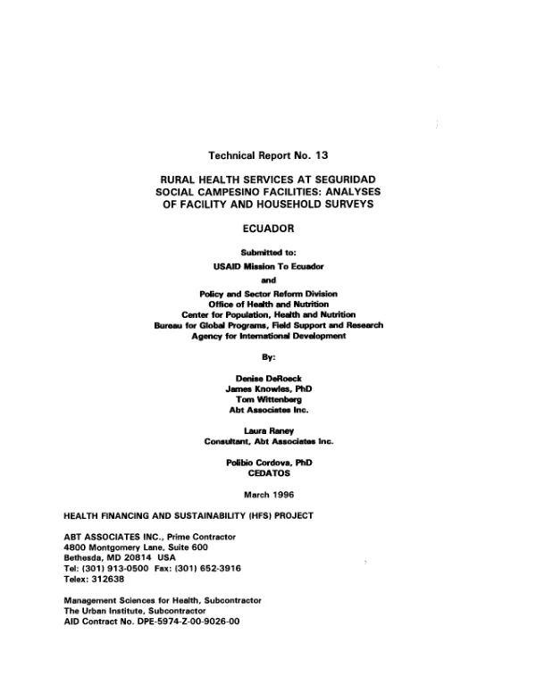 Local institutional development for rural infrastructure