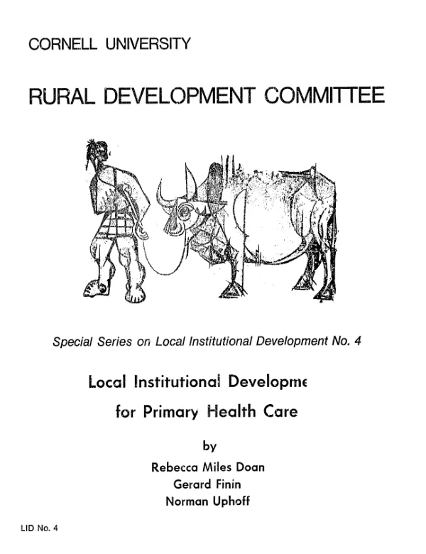 Local institutional development for primary health care