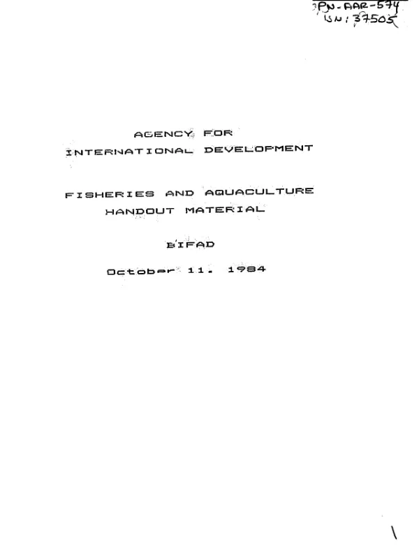 Fisheries research and technology transfer in development process