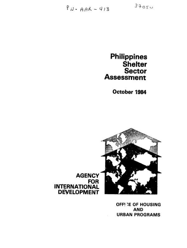 Shelter sector assessment : an update, the Philippines