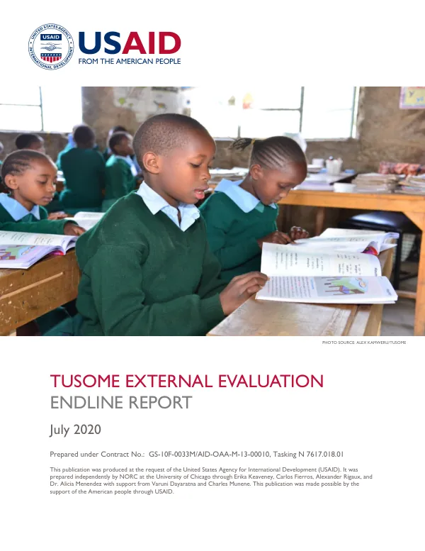 USAID reading and access : tusome external evaluation endline report