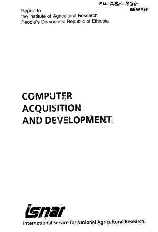 Computer acquisition and development