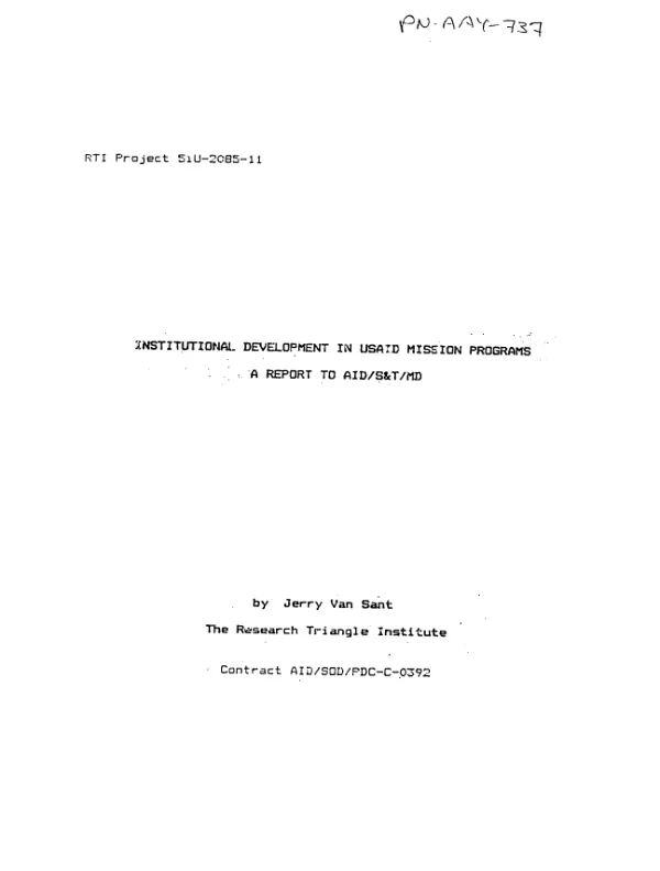 Institutional evaluation of MOP [Ministry of Public Works]