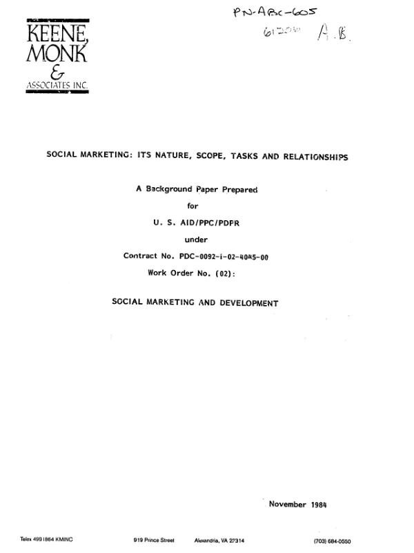 Lee White"s history of the DIS (as told to the R&RS staff, November 1989)