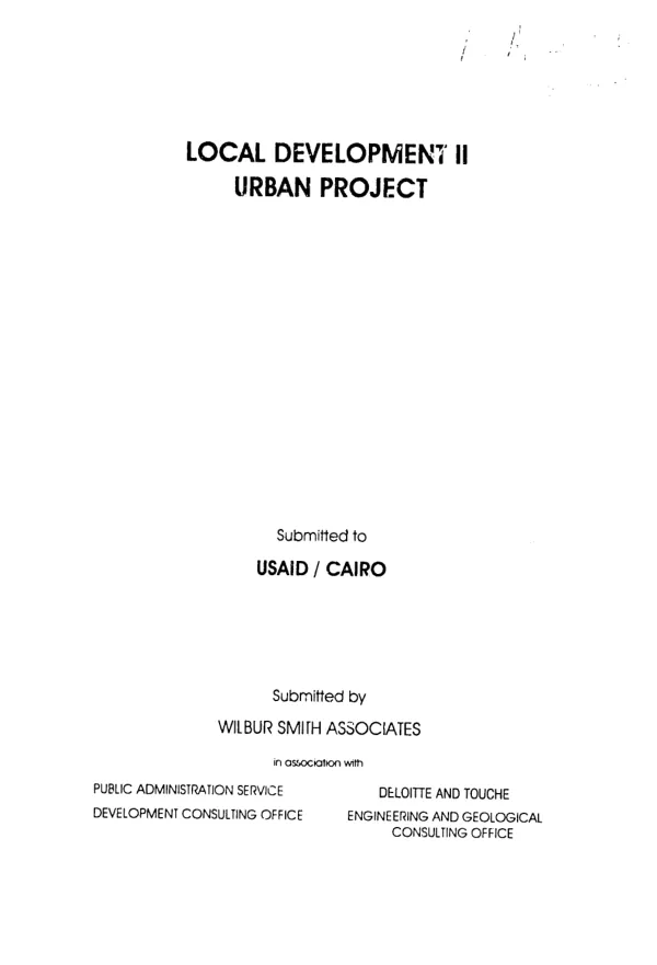 Needs assessment report for education, health and youth facilities : West Giza District