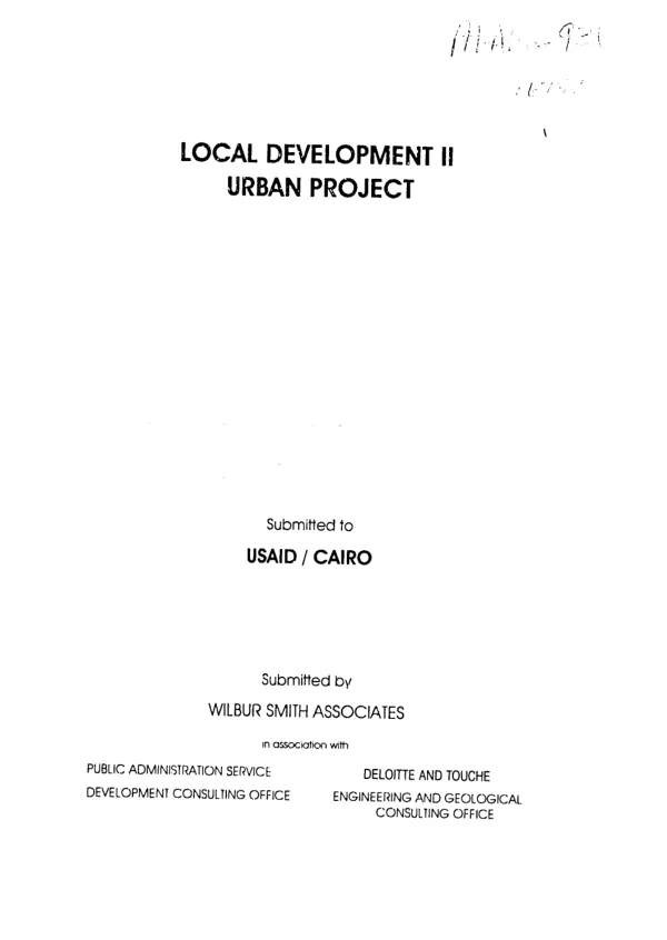 Needs assessment report for education, health and youth facilities : Shoubra District, Cairo Governorate