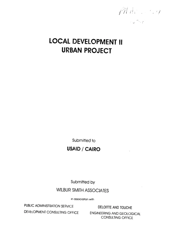 Needs assessment report for education, health, and youth facilities : Misr El Kadima - Cairo Governorate