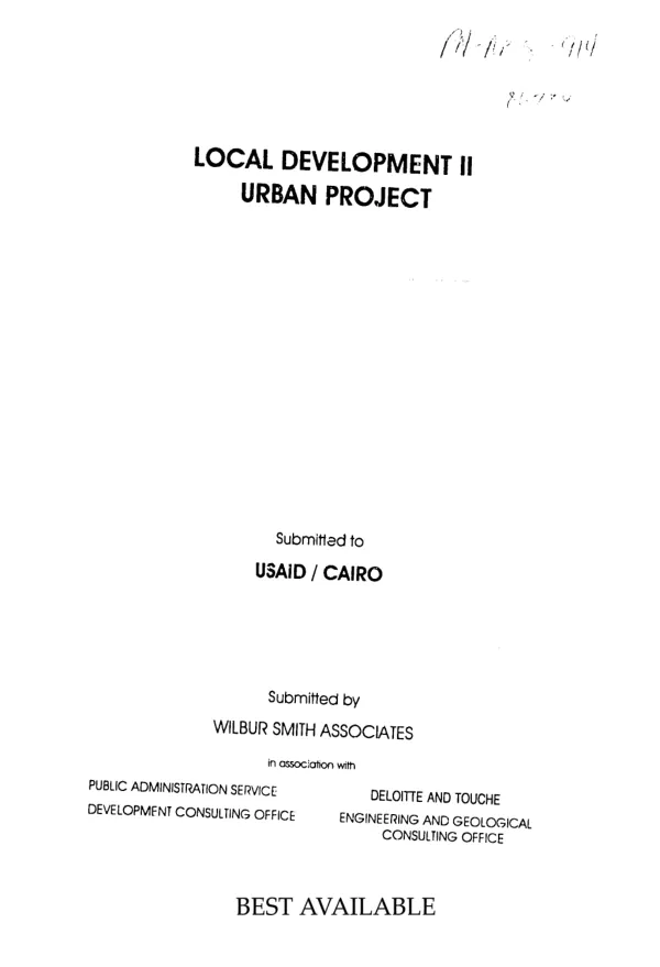 Needs assessment report for education, health, and youth facilities -- Abdeen District - Cairo Governorate