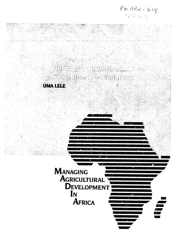 Sources of growth in East African agriculture