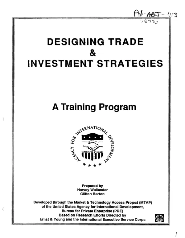 Designing trade & investment strategies : a training program