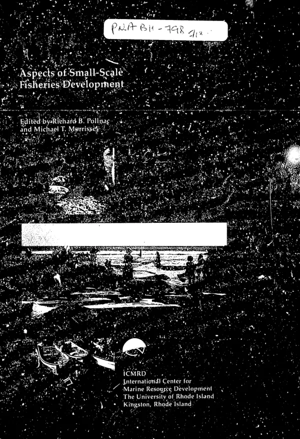 Aspects of small-scale fisheries development