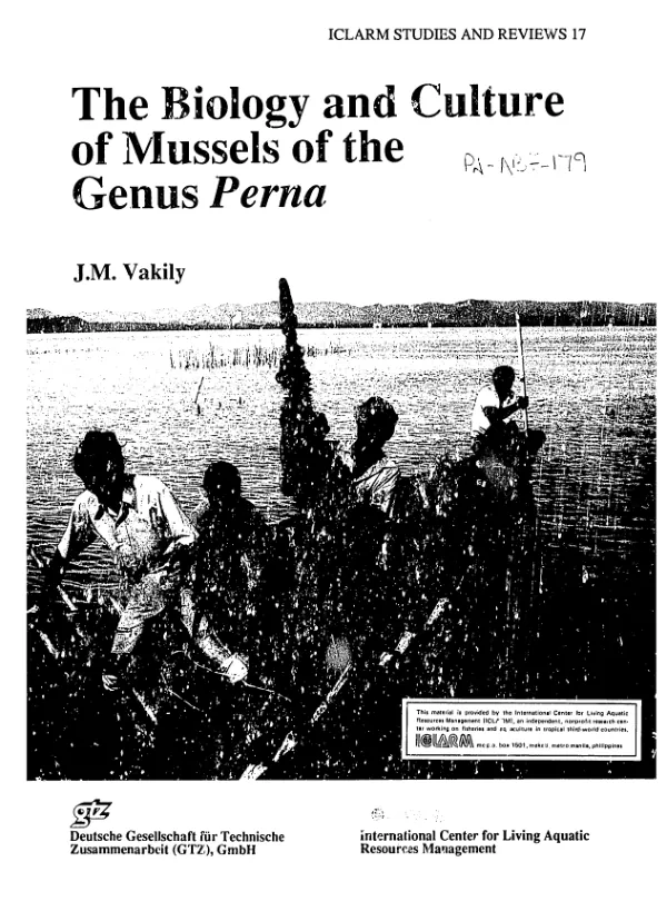 Biology and culture of mussels of the genus Perna