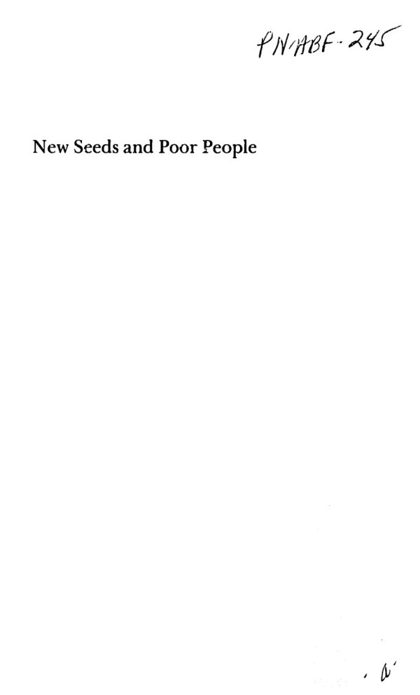 New seeds and poor people