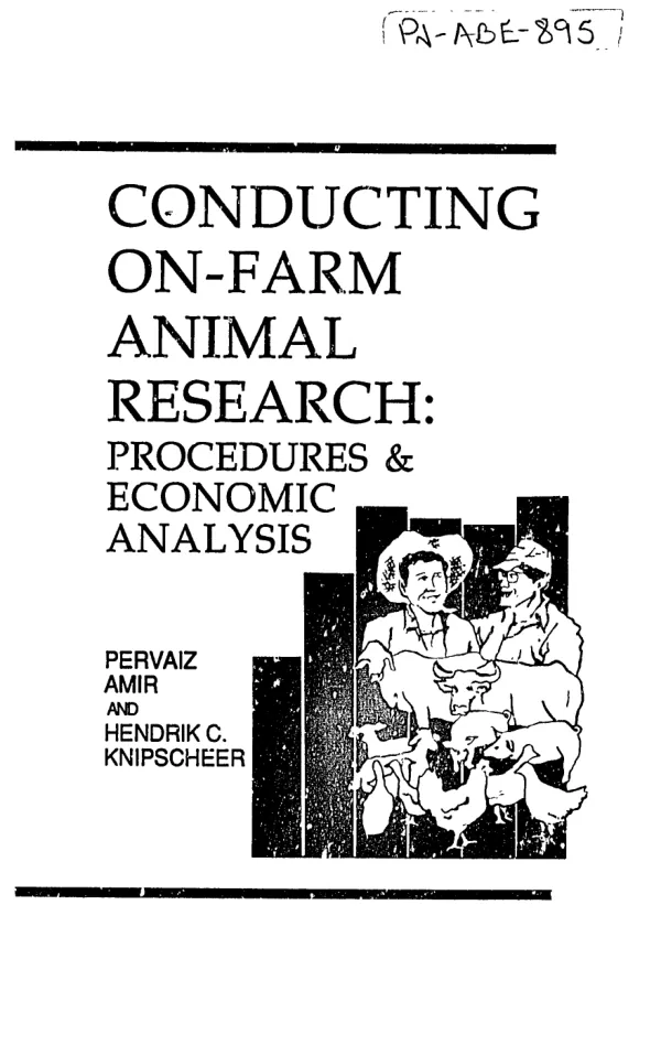Conducting on-farm animal research : procedures and economic analysis