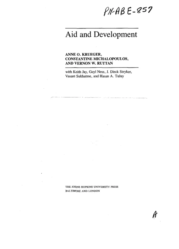Aid and development