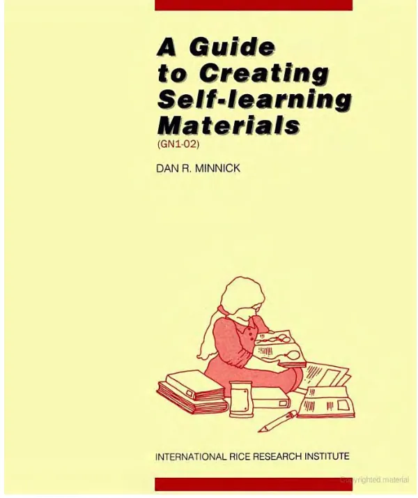 Guide to creating self-learning materials