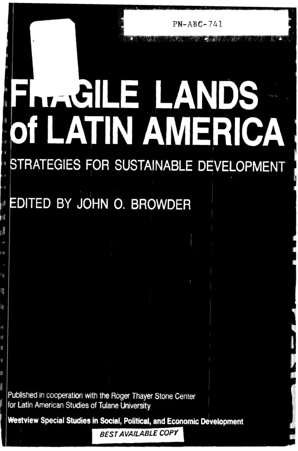 Fragile lands of Latin America : strategies for sustainable development