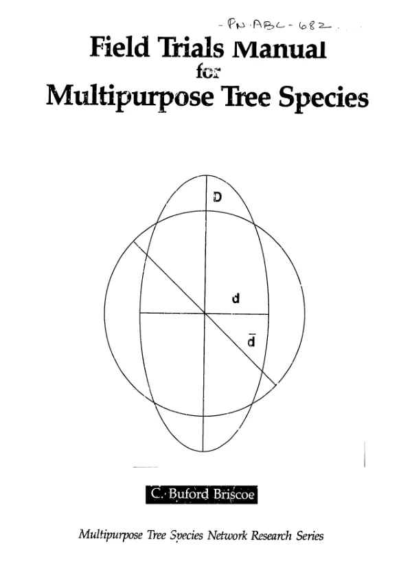 Field trials manual for multipurpose tree species