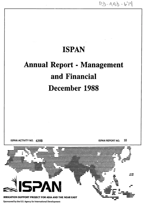 ISPAN : annual report -- management and financial