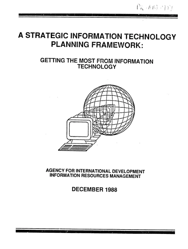 Strategic information technology planning framework : getting the most from information technology