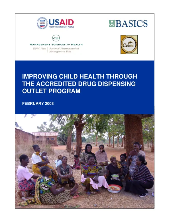 Improving child health through the accredited drug dispensing outlet program