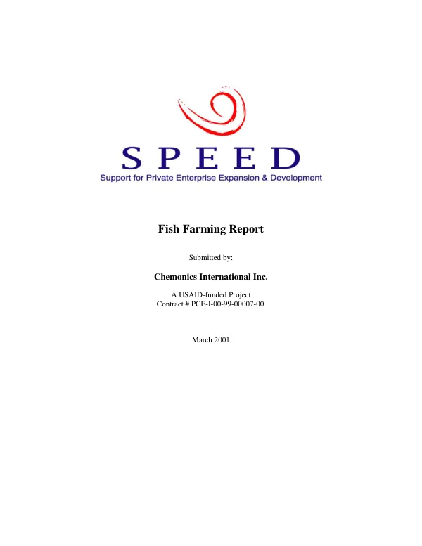 Fish farming report