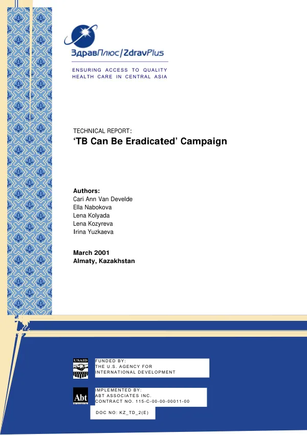 "TB can be eradicated" campaign