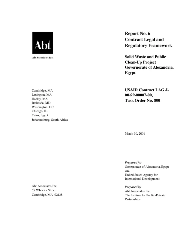 Contract legal and regulatory framework