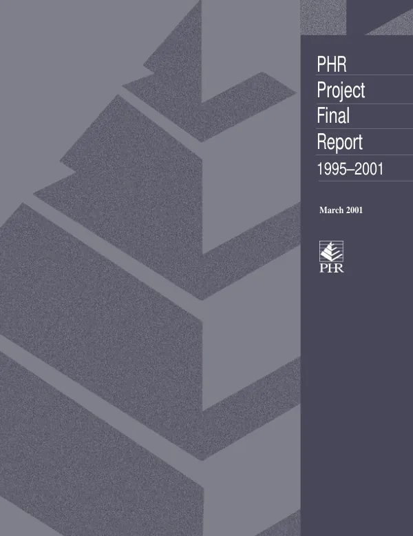PHR project final report 1995-2001
