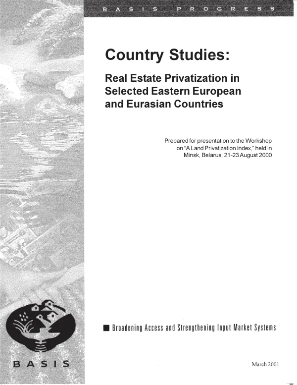 Country studies : real estate privatization in selected Eastern European and Eurasian countries