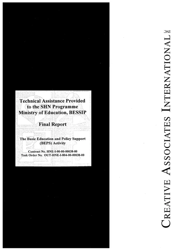 Technical assistance provided to the SHN Programme, Ministry of Education, BESSIP : final report