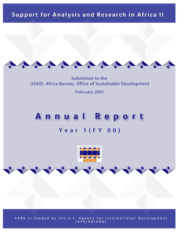 Support for analysis and research in Africa (SARA) II : annual report year 1 (FY 00)