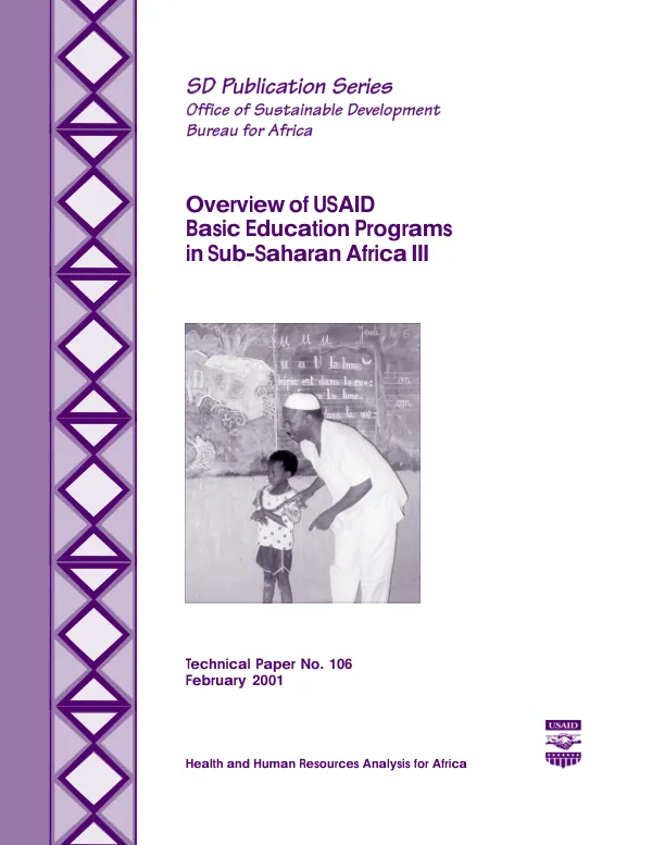 Overview of USAID basic education programs in Sub-Saharan Africa III