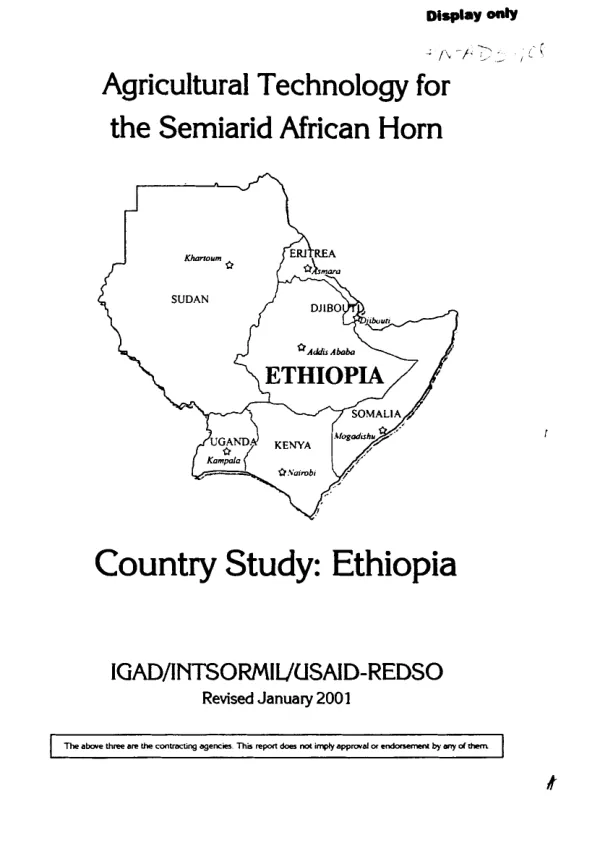 Ethiopia : agricultural success in the high-rainfall regions