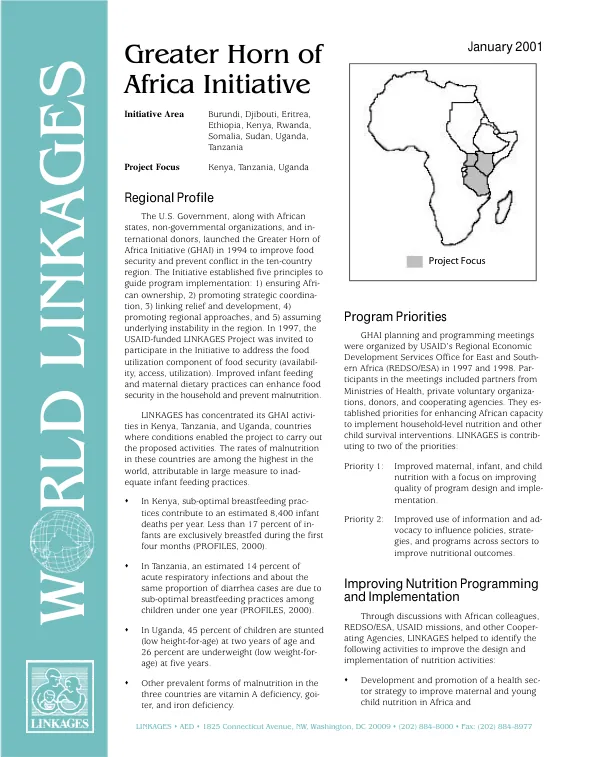 World LINKAGES : Greater Horn of Africa initiative