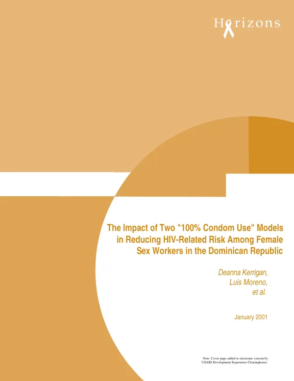 The impact of two "100% condom use" models in reducing HIV-related risk among female sex workers in the Dominican Republic