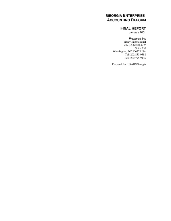 Georgia enterprise accounting reform : final report