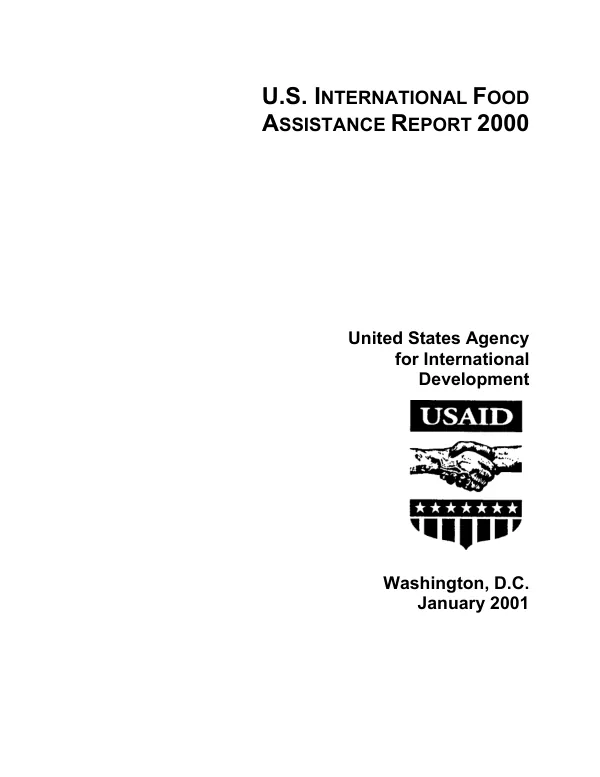 U.S. international food assistance report 2000
