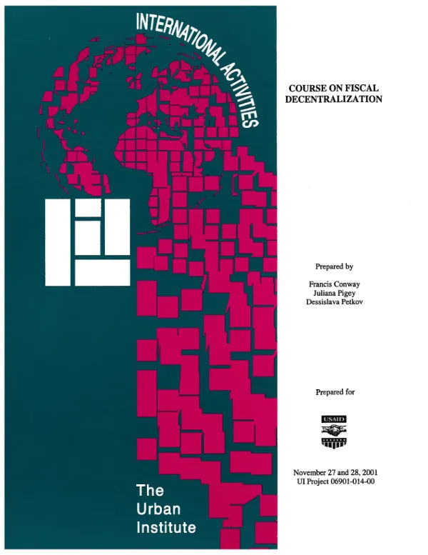 Course on fiscal decentralization