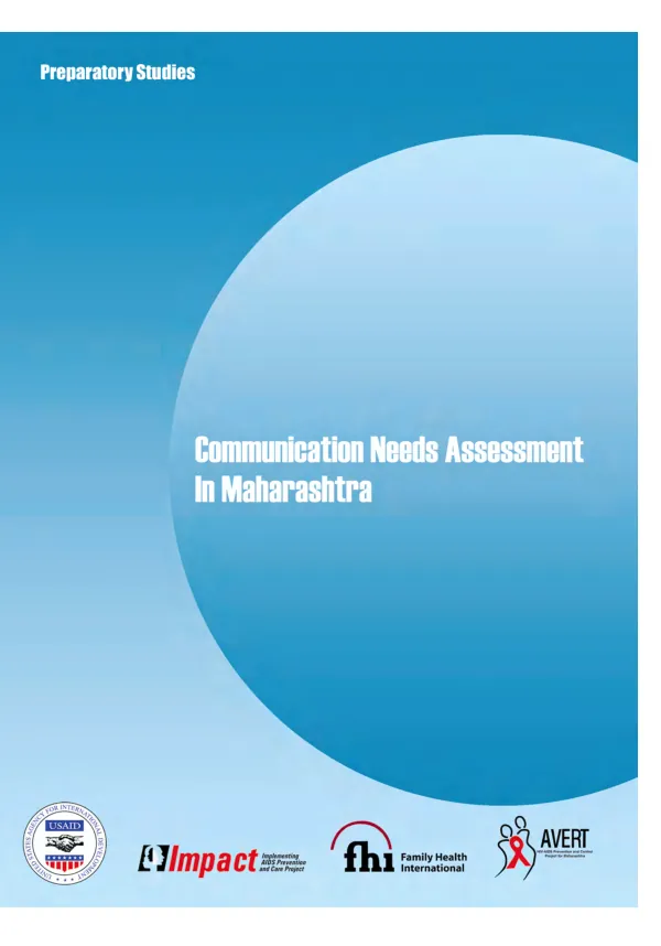 Communication needs assessment in Maharashtra