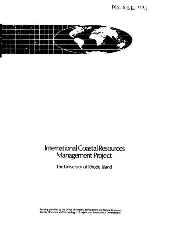 Evaluation of the first year of the Ecuador pilot project : January 1-September 30, 1986
