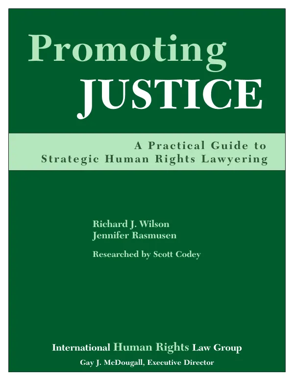 Promoting justice : a practical guide to strategic human rights lawyering