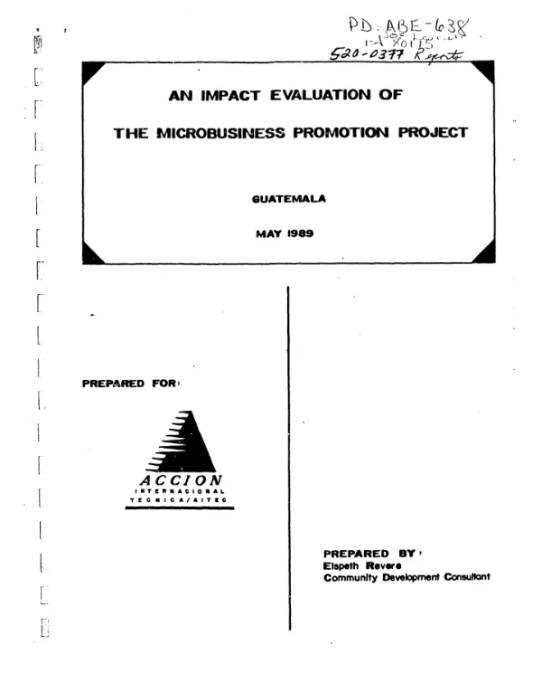 Impact evaluation of the microbusiness promotion project