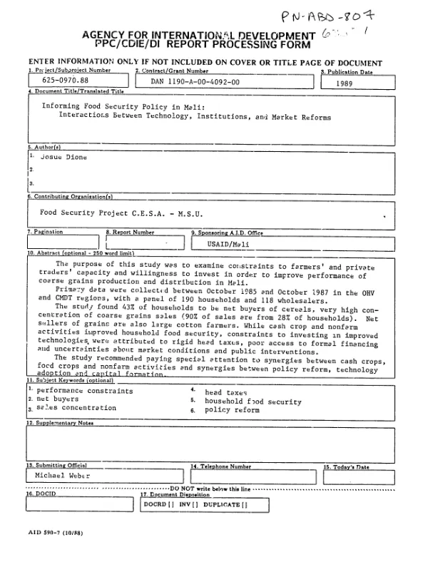 Report on judicial branch budget training study tour to the United States, April-May 2001