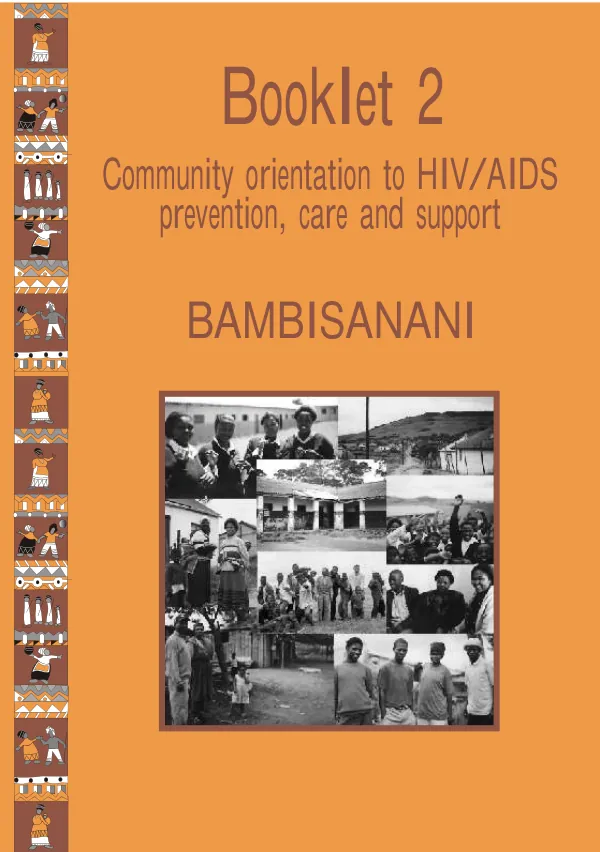 Community orientation to HIV/AIDS prevention, care and support