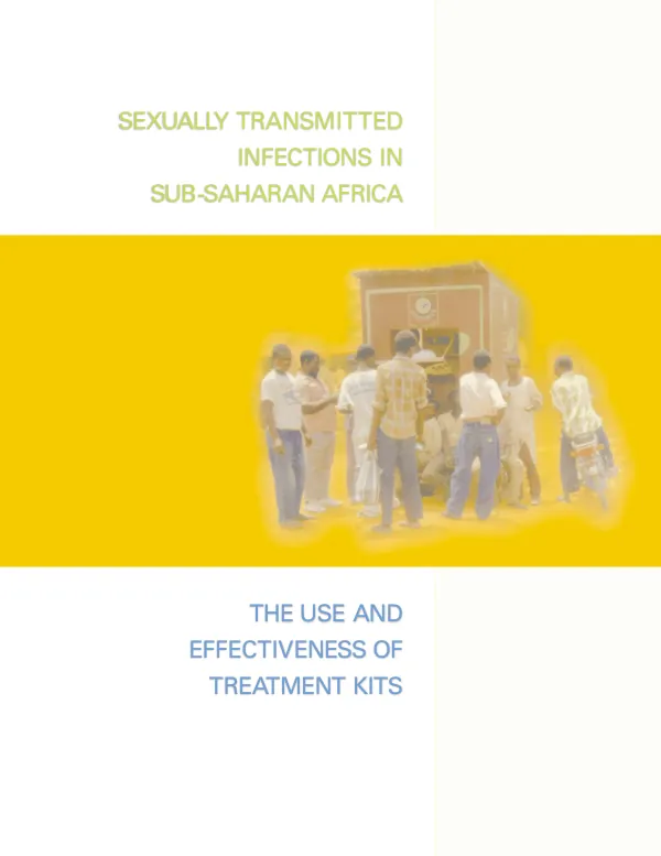 Sexually transmitted infections in sub-Saharan Africa : the use and effectiveness of treatment kits