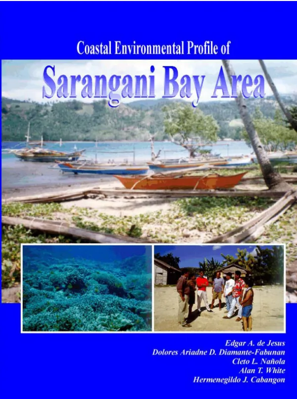 Coastal environmental profile of Sarangani Bay Area, Mindanao, Philippines
