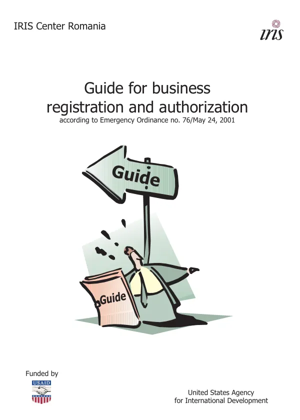 Guide for business registration and authorization according to [Romania] Emergency Ordinance No. 76/May 24, 2001