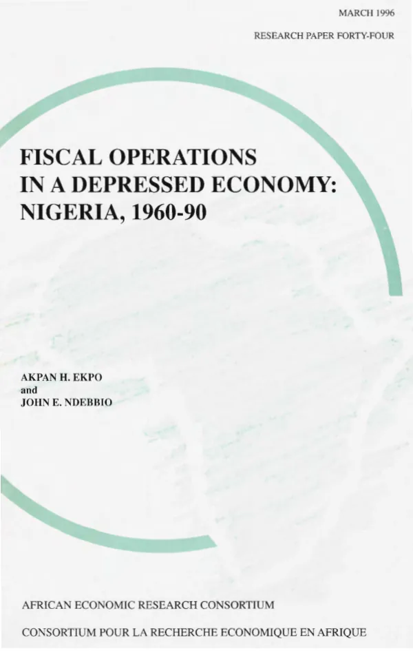 Fiscal operations in a depressed economy : Nigeria, 1960-90