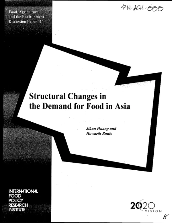 Structural changes in the demand for food in Asia